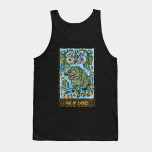 Page Of Swords. Magic Gate Tarot Card Design. Tank Top